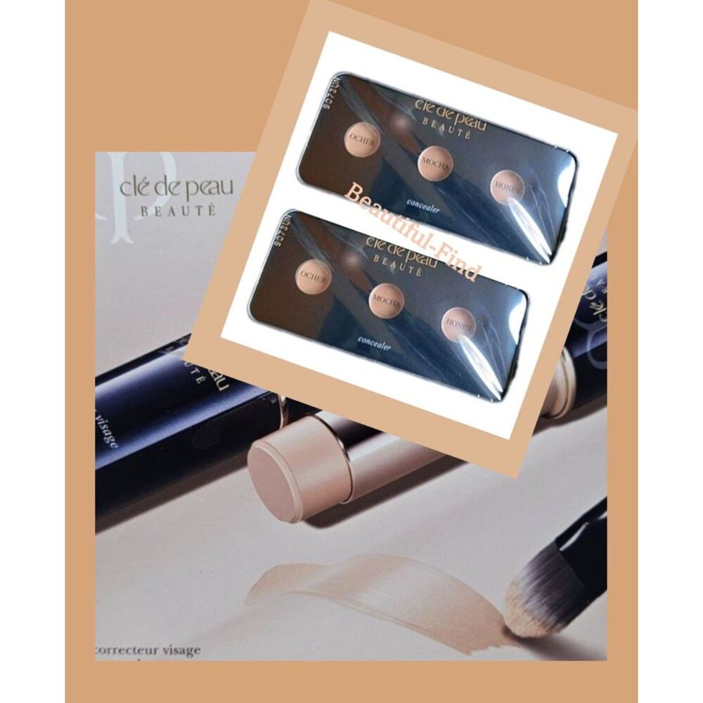 2 Cle De Peau Concealer Ocher Mocha Honey 0.6g/0.02oz. NEW SAMPLES SEAL CARDS